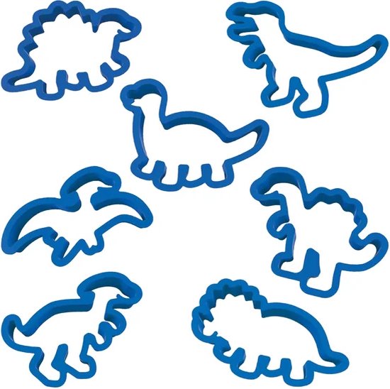SES - Coupe- Argile - Dinos - 7 formes de dinosaures différentes - facile à nettoyer - réutilisable