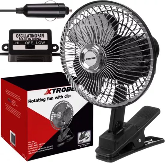 Xtrobb Compacte & verstelbare autoventilator - optimale luchtverdeling kopen - beste keuze voor dubbele auto ventilator
