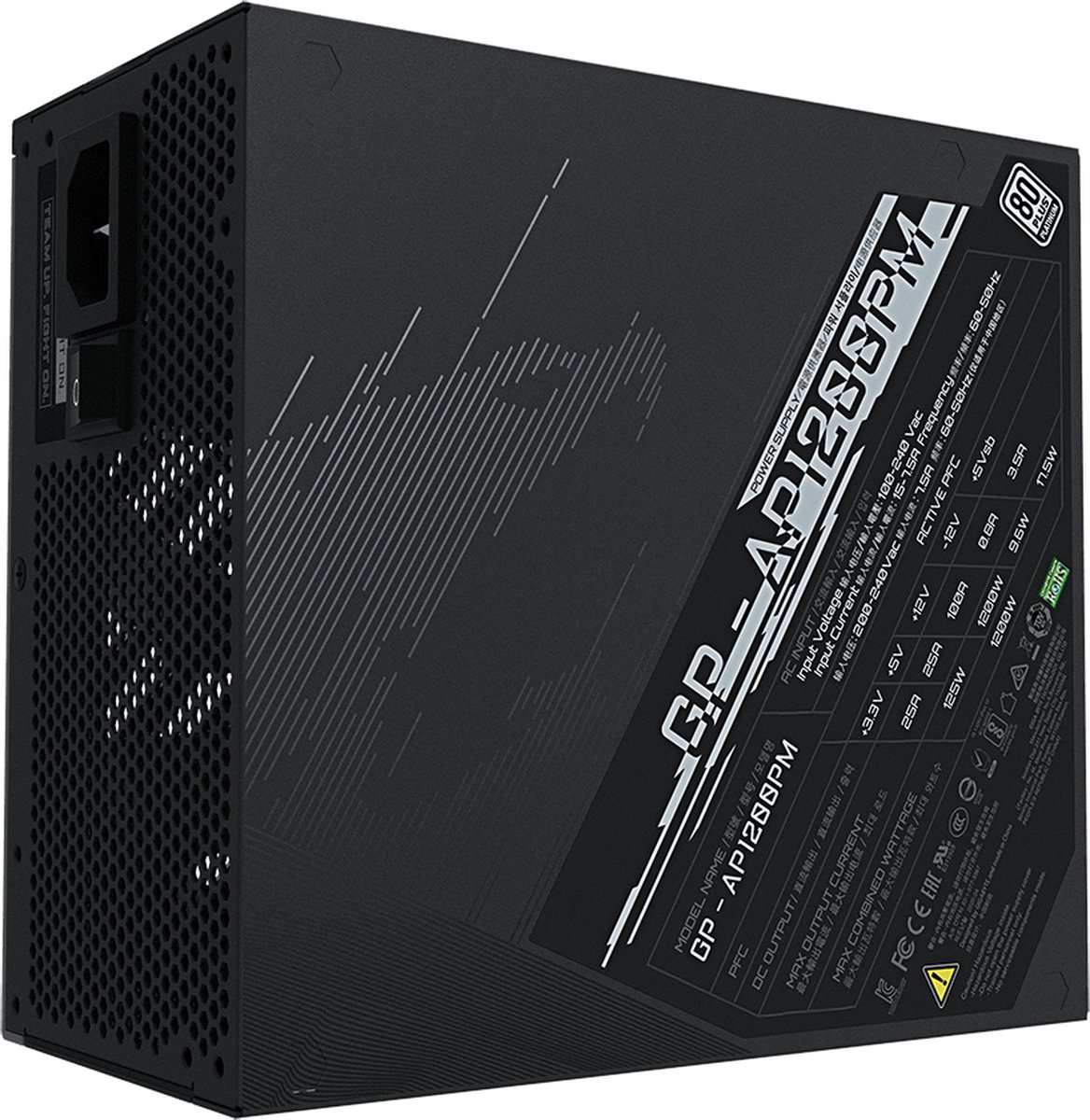Power Supply Gigabyte Gp-P1200Pm Black 1200 W Modular 80 Plus Platinum voeding - afbeelding 7