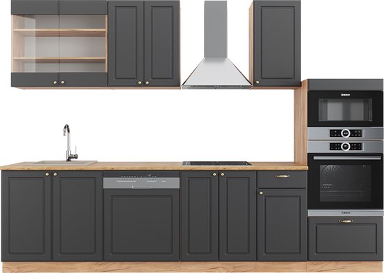 Meuble De Cuisine VICCO R-Line, éléments Haut Et Bas, Anthracite Ultra-brillant, Neuf