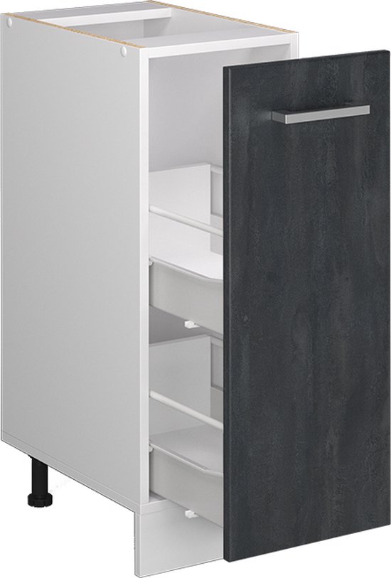 Vicco Armoire à pharmacie R- Line, Béton Zwart / Wit, 30 cm WB Anthracite