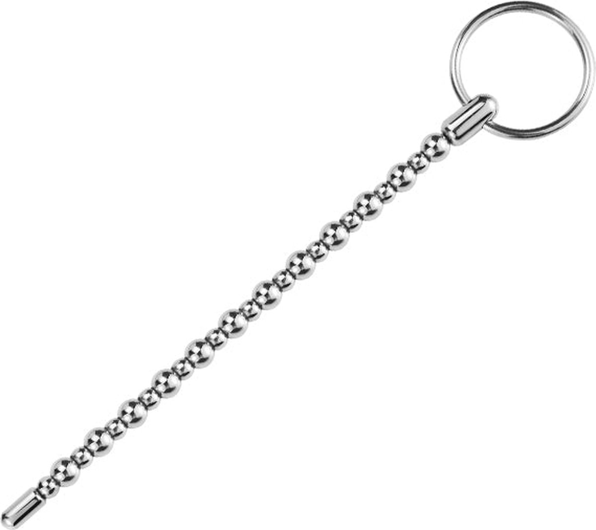 Goedkoopste Fixxx - Lange Penis Plug met Bolletjes - 200 mm - Zilver