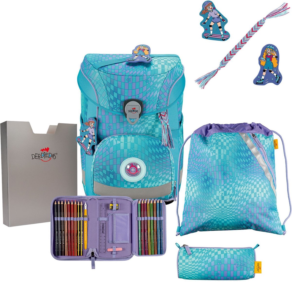 DerDieDas ErgoFlex Easy LED Schooltas set 5-delig