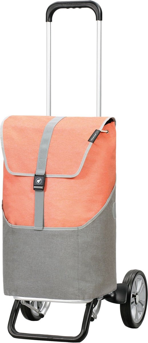 Andersen SHOPPER MANUFAKTUR Boodschappentrolley Alu Star Shopper Vigo 46L Apricot Abrikoos 111cm