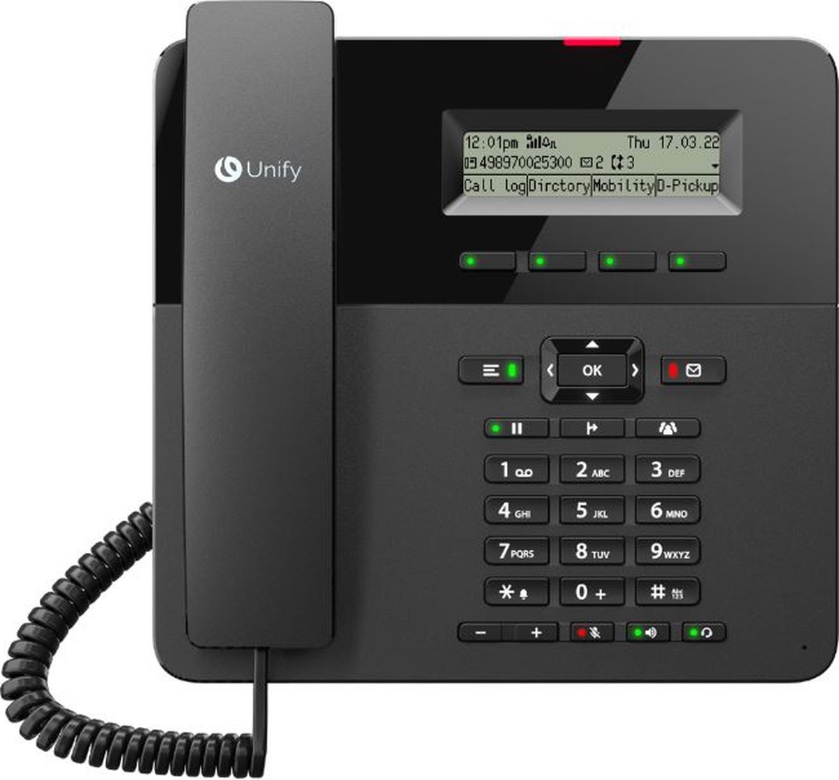 Unify OpenScape Desk Phone CP210 Analoge telefoon Zwart