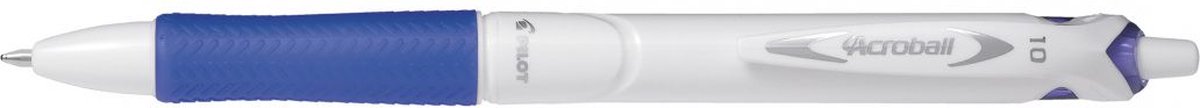 Pilot balpen Acroball Pure White blauw