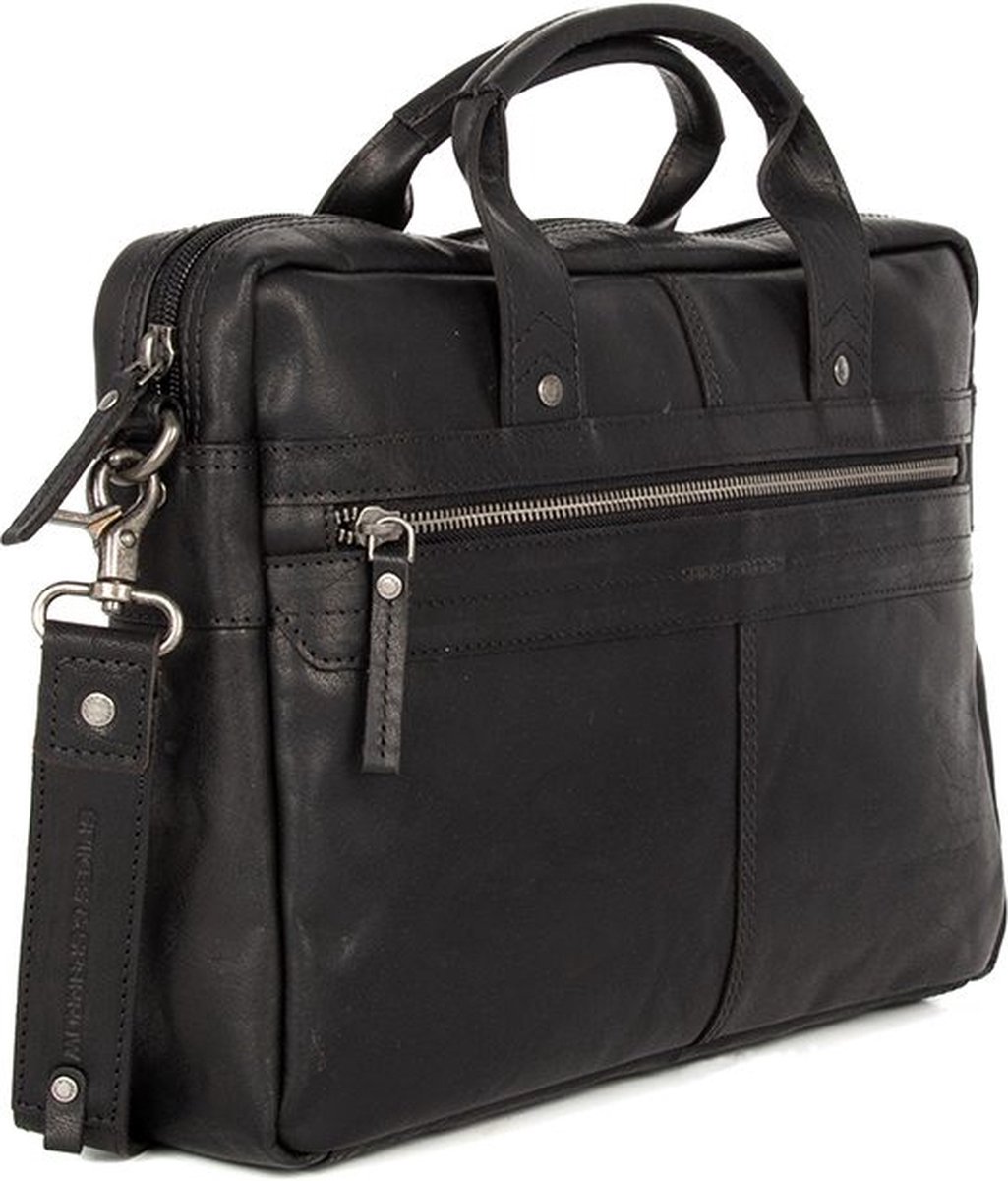 Leren Laptoptas - Florida - Zwart