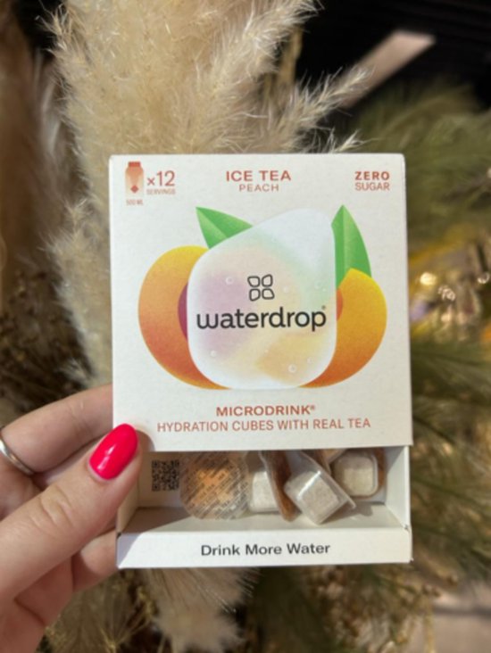 Foto: Waterdrop microdrink hydratatieblokjes ice tea peach 12 stuks