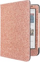 Sparkle Hoesje - Sleepcover Geschikt voor Kobo Clara BW - Book Case Hoes Cover - Roze