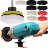 Kit de polissage pour perceuse 12 pièces - Disques de polissage - Perceuse - Machine à polir - Polissage - Lavage de voiture - Nettoyage - Kit de polissage - Enlever les rayures - Brillance - Outils