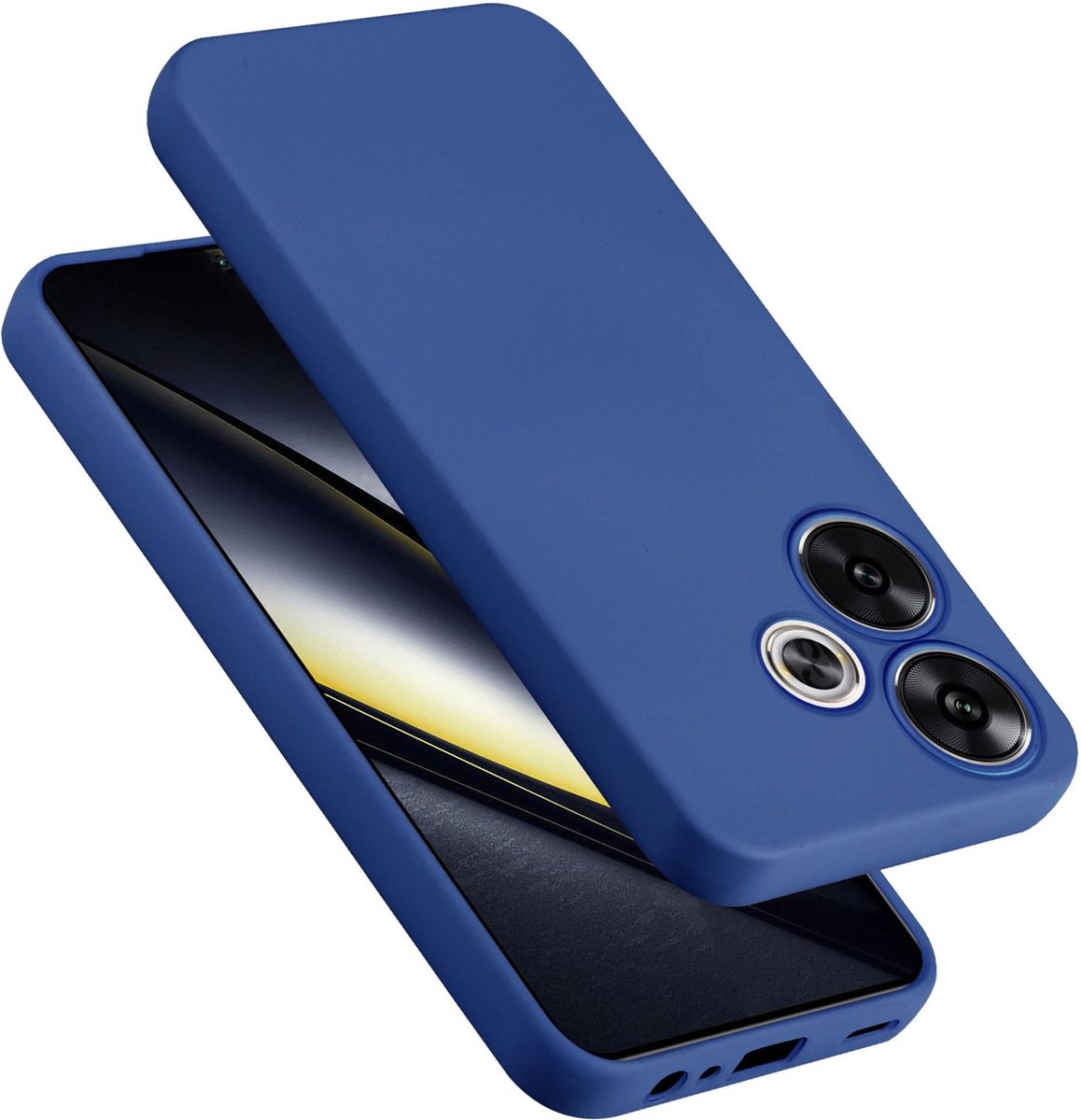 Cadorabo Hoesje geschikt voor Xiaomi Poco F6 in LIQUID BLAUW - Beschermhoes gemaakt van flexibel TPU silicone Case Cover