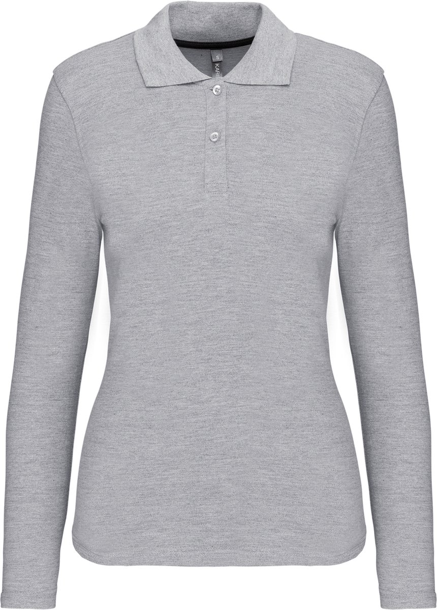 Kariban Damespolo lange mouwen K244 - Oxford Grey - L