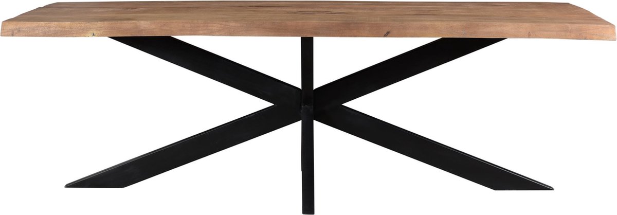 Livingfurn - Eetkamertafel Nairobi Tree Top 180cm - Mangohout - Bruin