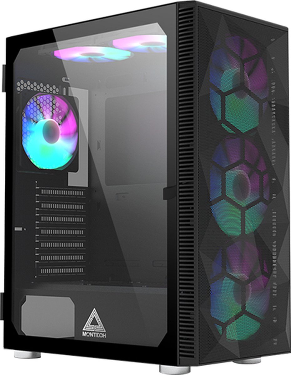 Montech X3 Mesh TG - Midtowermodel - RGB - Tempered Glass - zwart