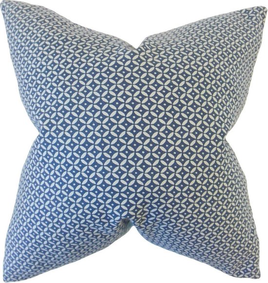 Housse de Coussin Géométrique Bleu Indigo Katoen 31025 x 31025 x 10855 cm