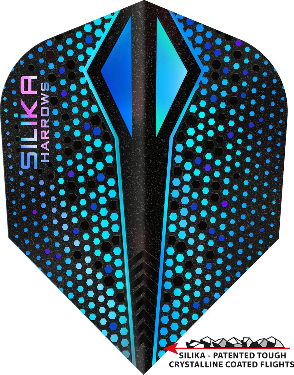Harrows Silika X Color Shift Blue NO6 Tough Crystalline Coated - Dart Flights