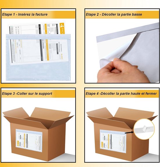Netuno 5000 transparante Promail C6 afleveringsbonzakken 175x129mm zelfklevende begeleidende voor documenten facturen