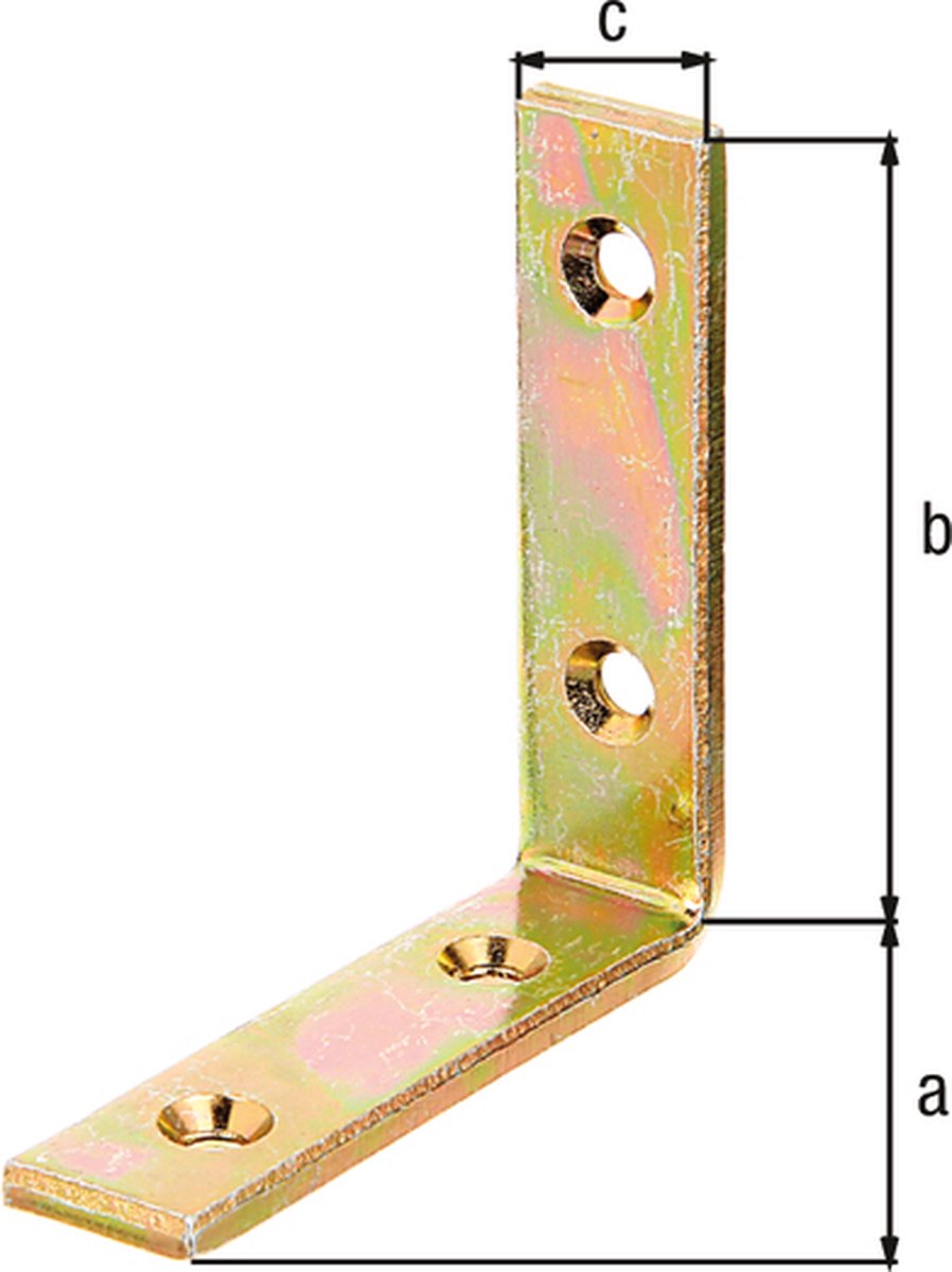 GAH Balkdrager L80x80mm B.20mm smal STA ruw galv.verz.d.pass. - 333058
