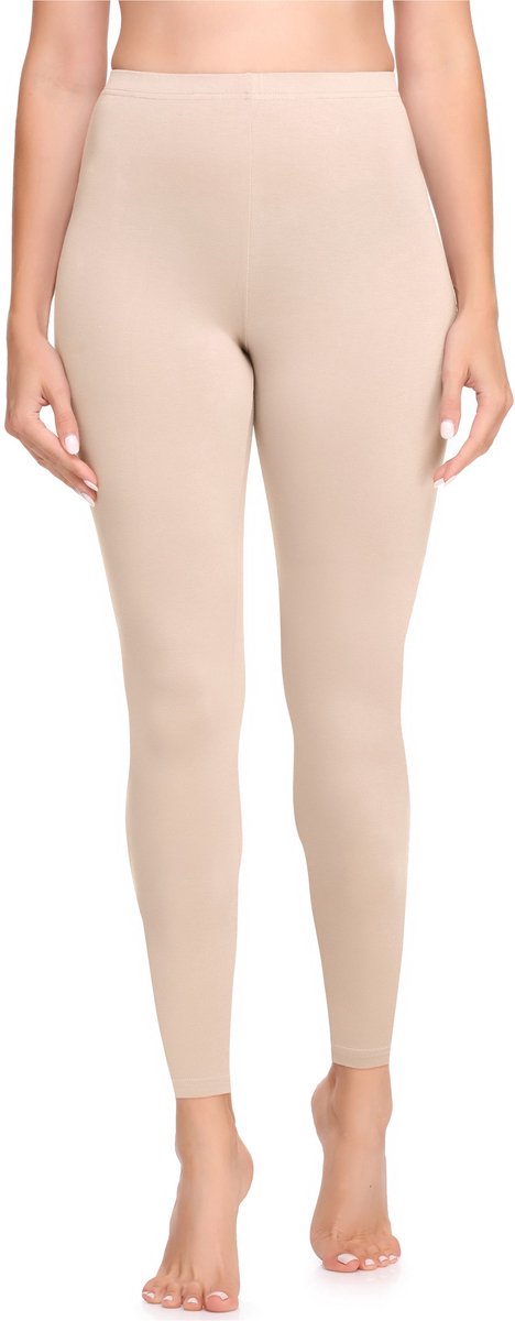 Bellivalini BLV-BLV50-147-LE Dames Leggings - Sport - Vrijetijdsbroek - Lang - Viscose - Sporbroek - Yogabroek - Beige - XXL