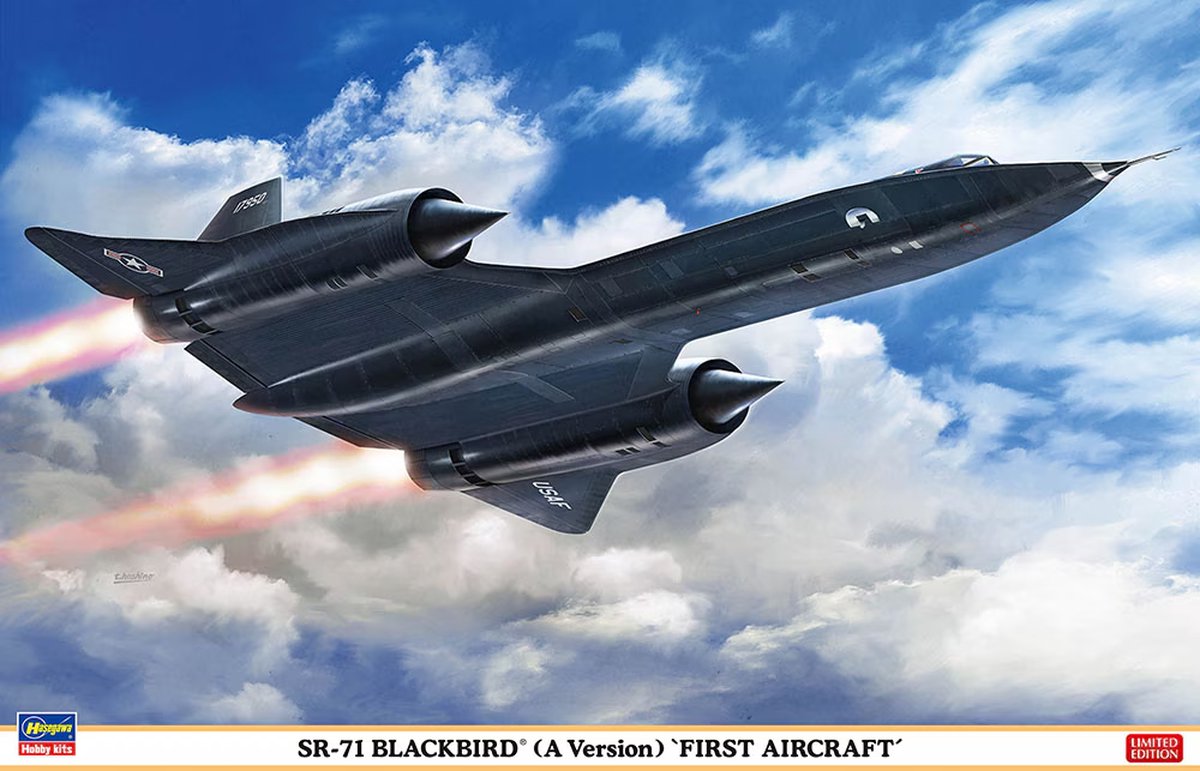 Hasegawa Modelbouwpakket Militaire voertuigen - 02464 Lockheed SR-71 Blackbird (A Version) 'First Aircraft' Plastic - 1:72 - Modelbouw