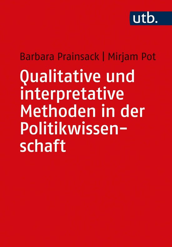 Qualitative und interpretative Methoden in der Politikwissen ... - cover