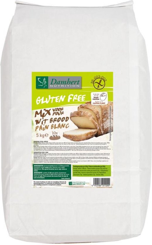 Damhert Gluten Free Broodmix Wit Groot 5000GR van DAM — afbeelding 3