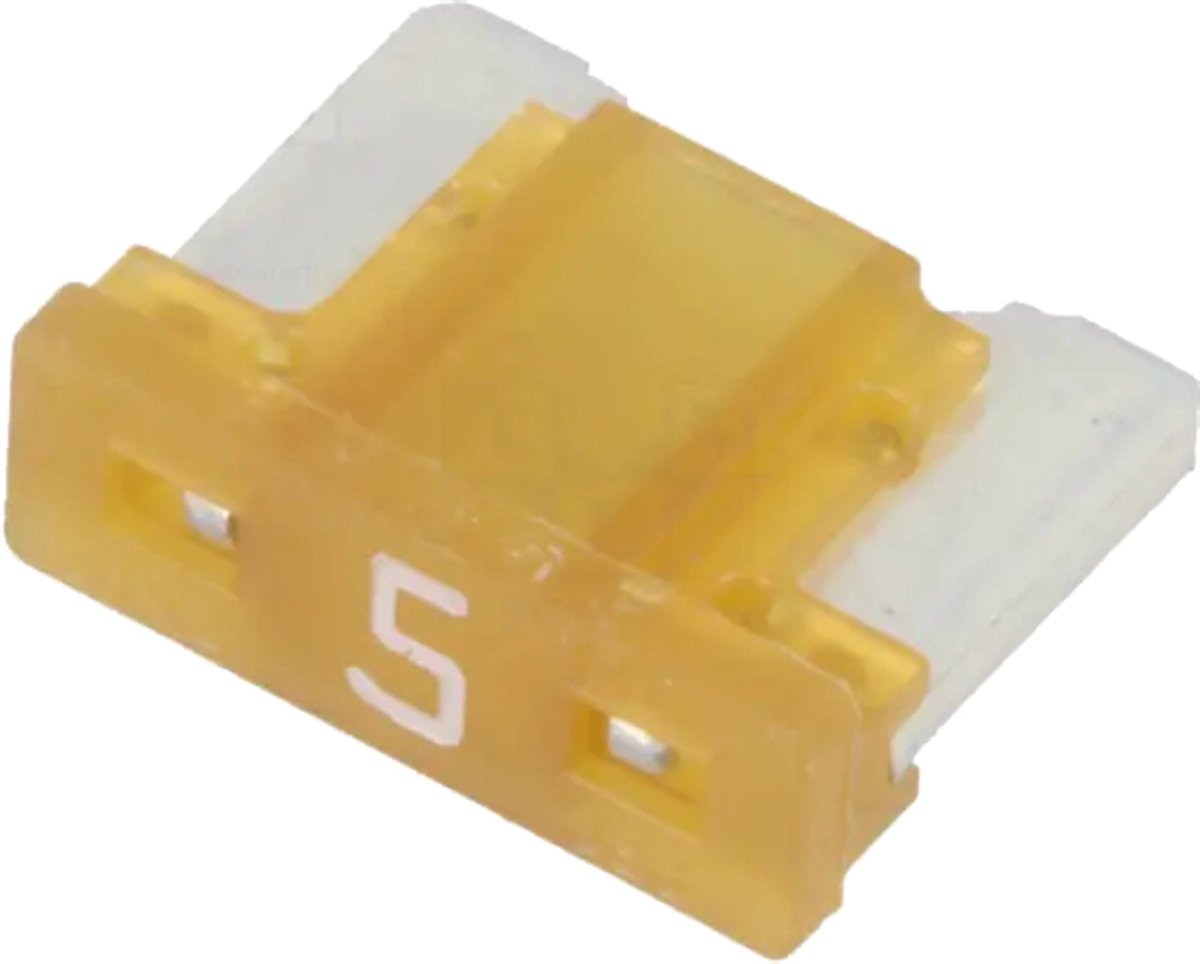 Mini Autozekering - 5 Ampere - Beige - Low profile - 10 stuks