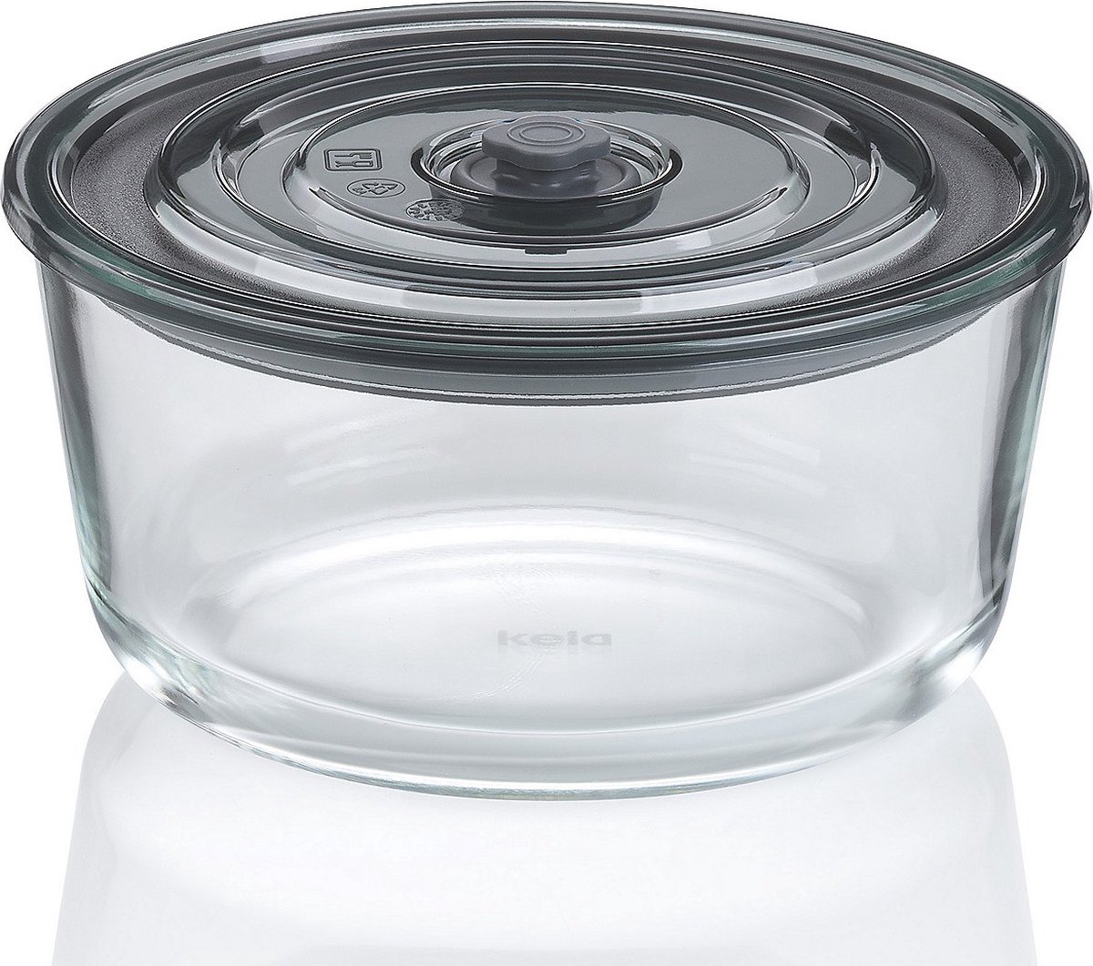 Kela Keuken - Aurelia Voedselcontainer Luchtdicht 1,2 liter - Transparant - Borosilicaatglas - Kunststof