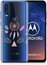 Motorola One Vision Telefoonhoesje met Naam Boho Dreamcatcher