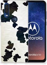Motorola One Vision TPU Hoesje Koeienvlekken