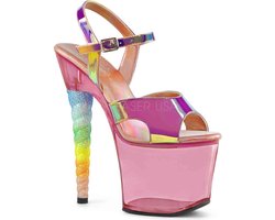 Pleaser - UNICORN711T Sandaal met enkelband, Paaldans schoenen - Paaldans schoenen - 37 Shoes - Roze