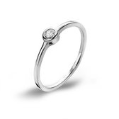 Twice As Nice Ring in zilver, kleine zirkonia, solitaire  58