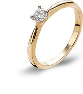 Twice As Nice Ring in 18kt verguld zilver, solitaire 4 mm 50