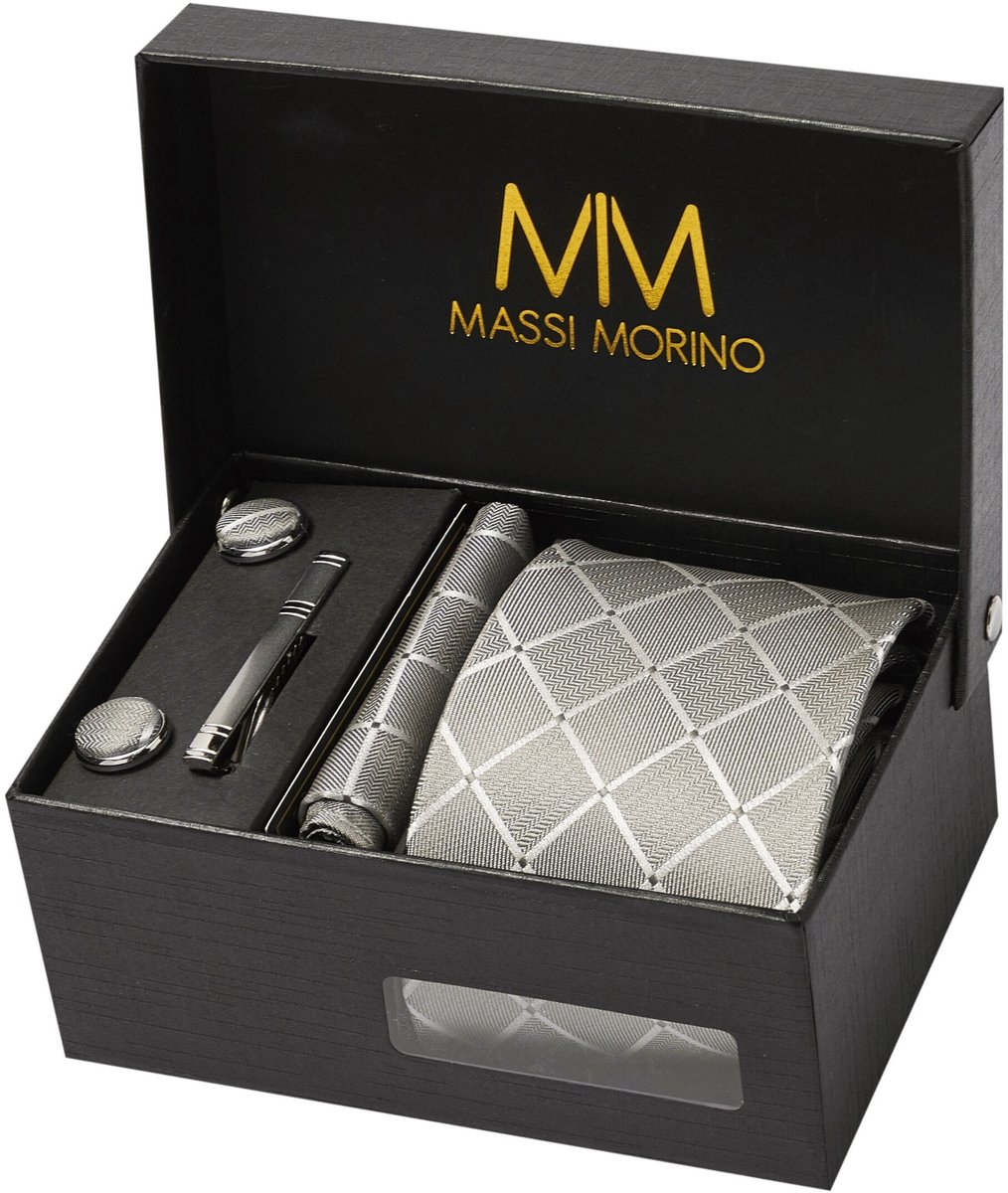 massi morino stropdas-set met een zakdoek