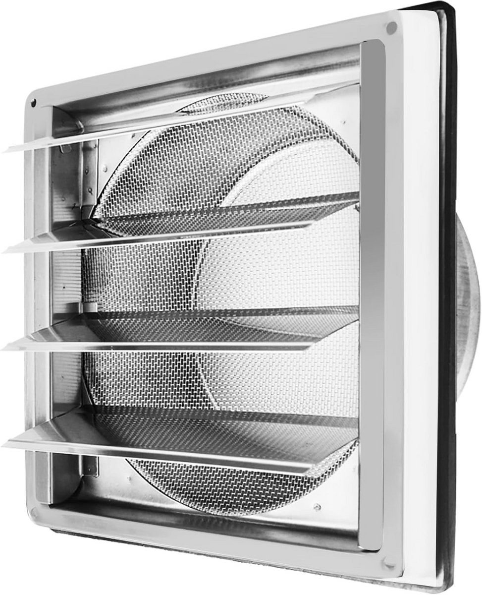 Ventilatierooster 125 mm roestvrij staal