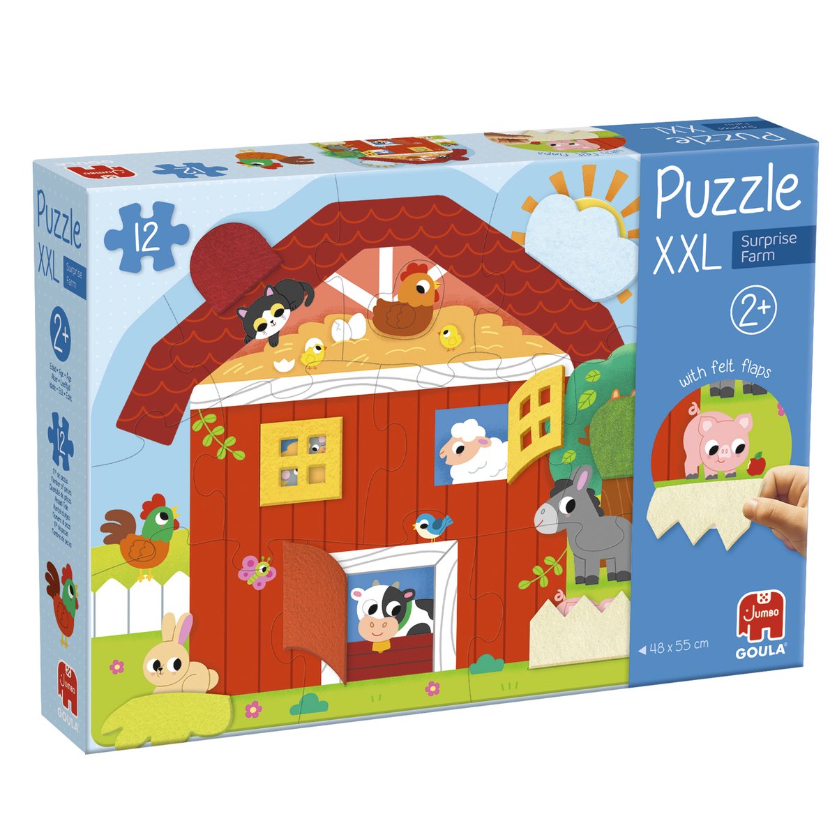 Goula Jumbo puzzel xxl surprise farm - 12st.