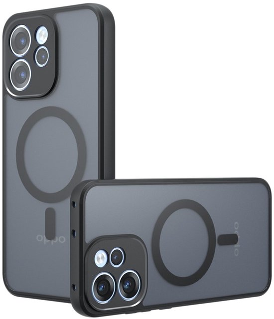 Housse Coverup - Convient pour OPPO Reno15 F Housse - Coverup Back Cover Transparent Mat avec Camera Cover - MagSafe Compatible - Zwart
