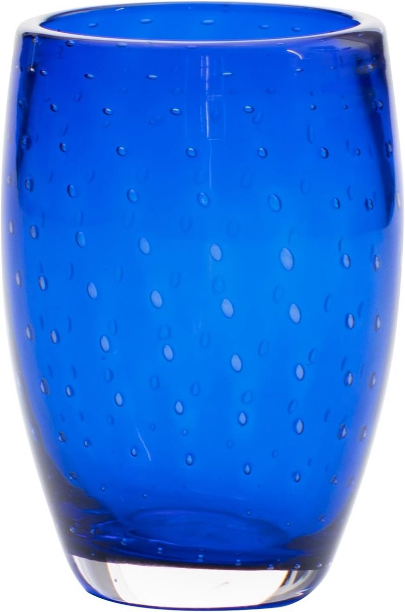 Set van 6 handgemaakte drinkglazen met unieke luchtbellen-look