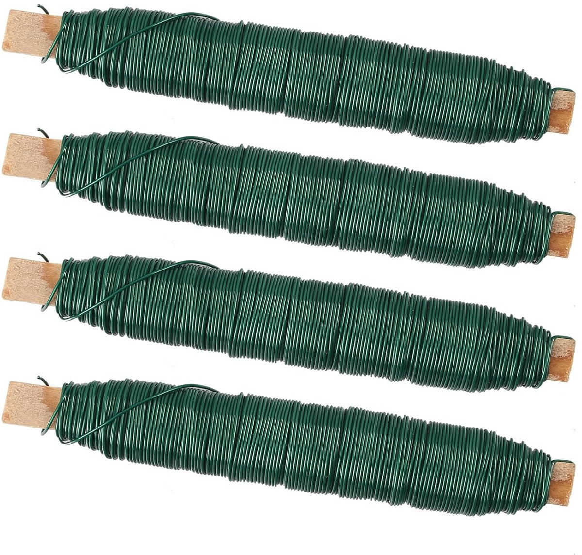 4 Rollen Groen Bloemen Binddraad - Flexibel Voor Bloemschikken en Knutselen
