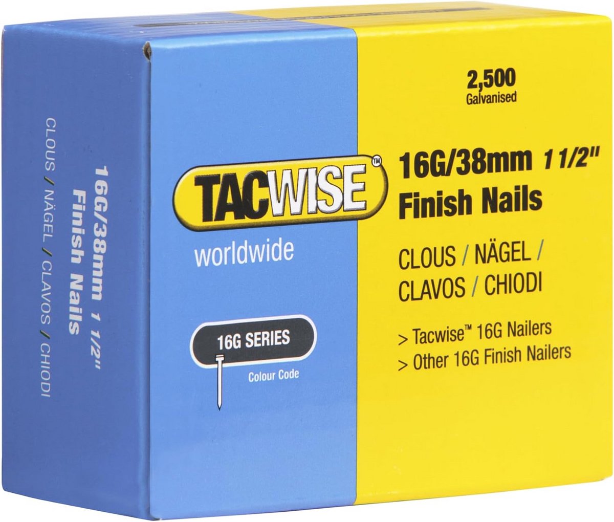 2500 Stuks Verzinkte Afwerknagels 16G 38mm voor Houtbewerking