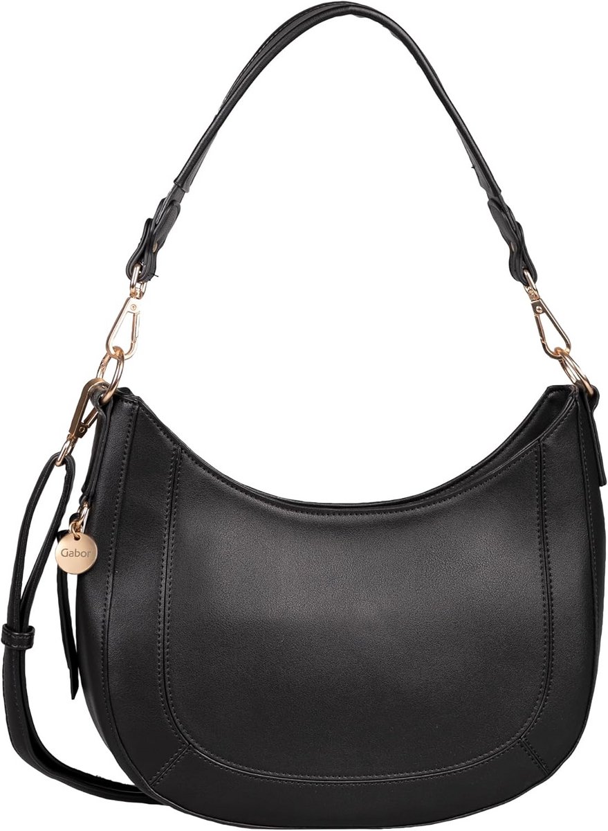 Chic Zwarte Dames Schoudertas Middelgroot