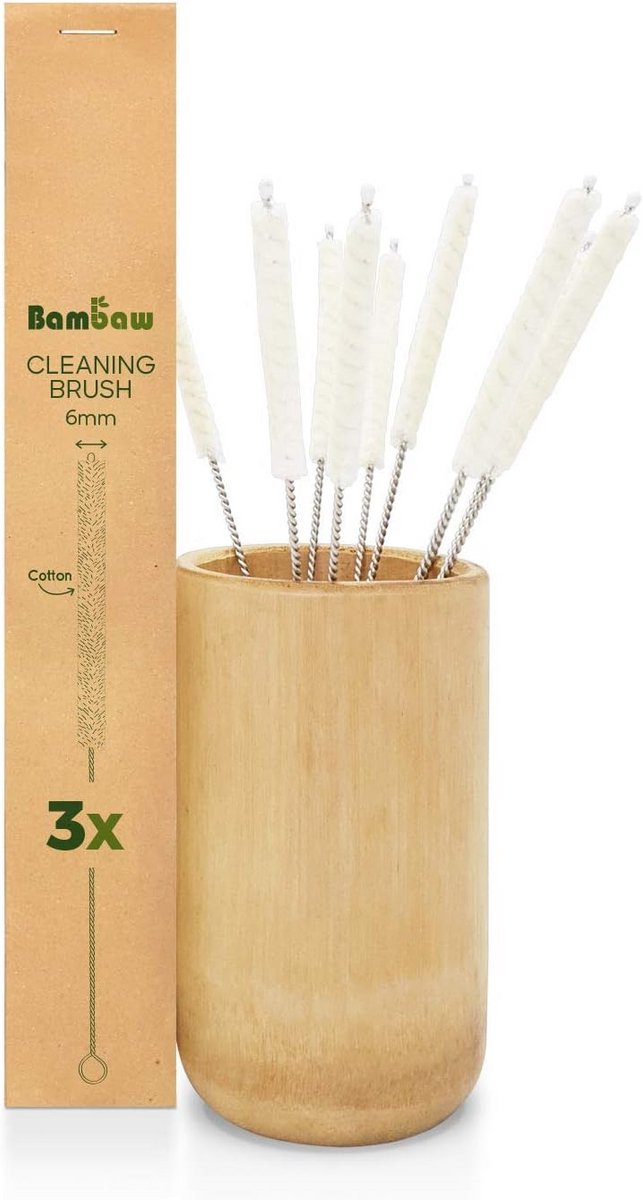 Schoonmaakborstel set voor rietjes en smalle voorwerpen - 3-delig