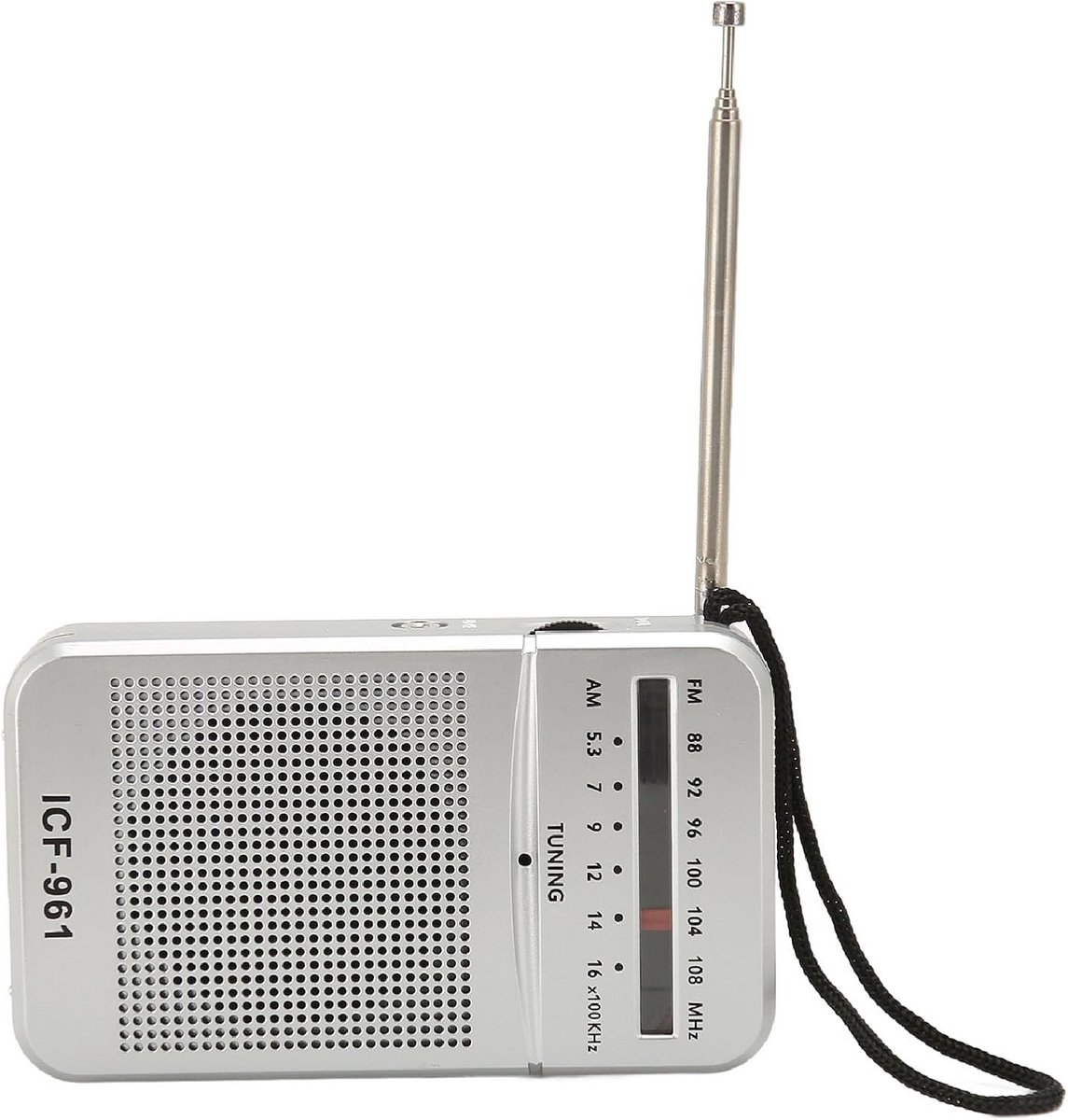 Draagbare AM FM Radio - Ondersteunt MP3 WMA WAV - Hoog Gevoelig - Vintage Miniradio voor Buiten Reizen Thuis Gebruik - Zilver