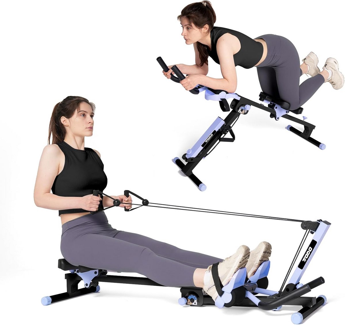 3-in-1 Roeitoestel en Buikspiertrainer voor Thuisgebruik