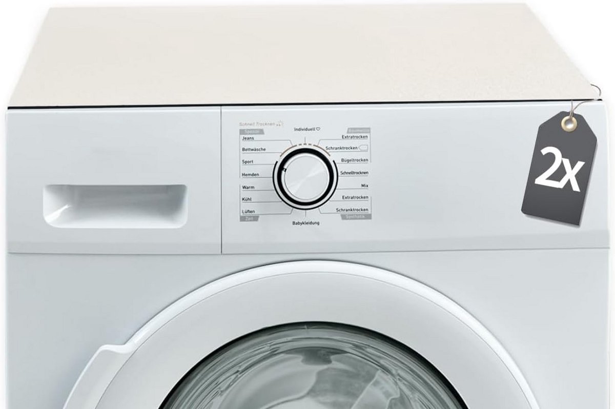 Antislip wasmachine-onderleggers set van 2 op maat snijdbaar