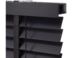Echt Houten Jaloezieën Zwart 50mm Latten op Maat of Standaardmaat