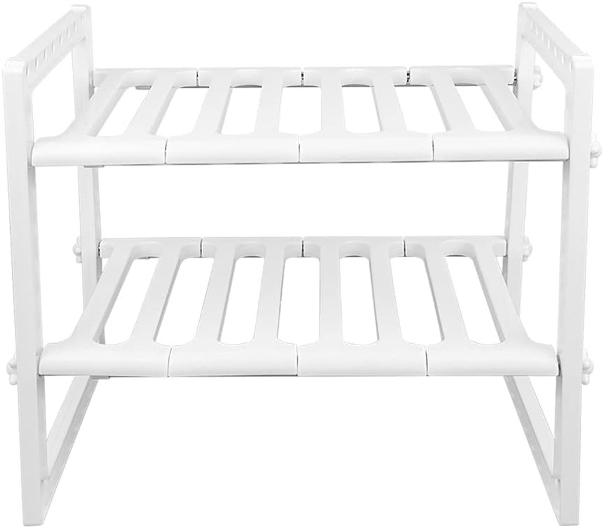Uittrekbare Organizer - Kast Indeler - Keuken Opbergen - Verstelbare Breedte - 41x29x37 cm - Wit