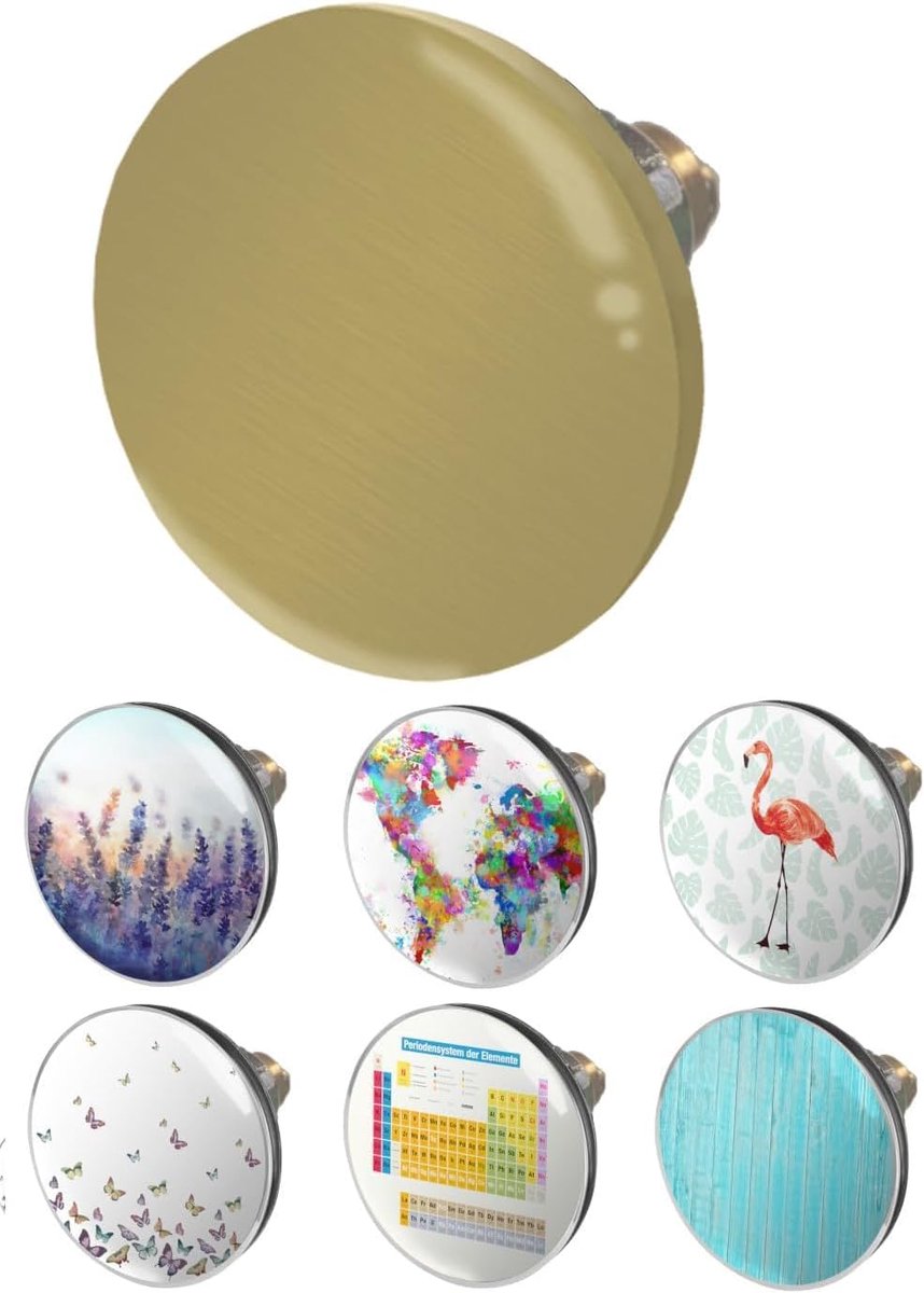 Wastafelstop Met Filter - Bidetstop Pop-up - Afvoer Dicht Maken - Extra Luchtdicht Drievoudig - 32 tot 41 mm - Goud