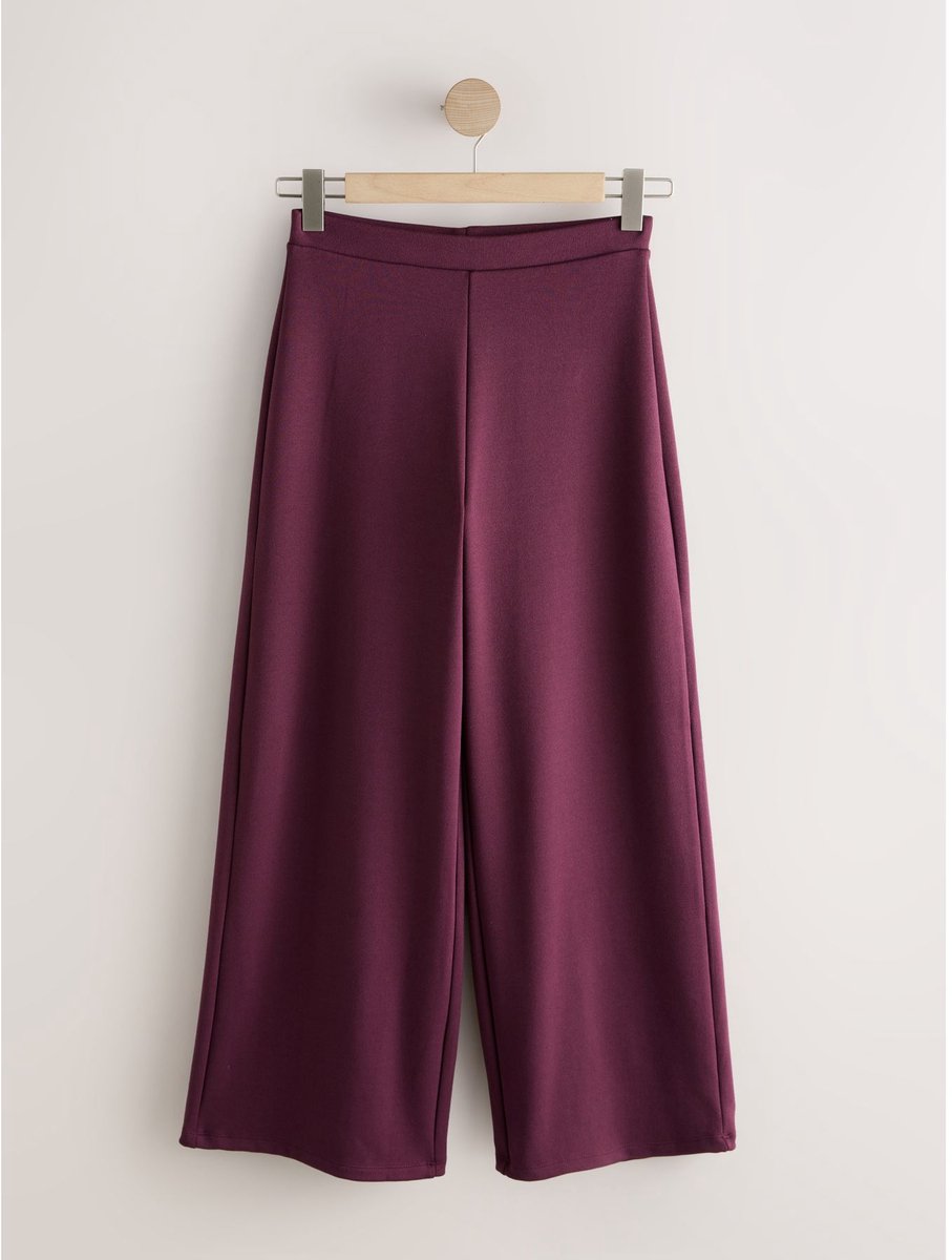 Next - Dames - Compacte broek met wijde pijpen - Rood