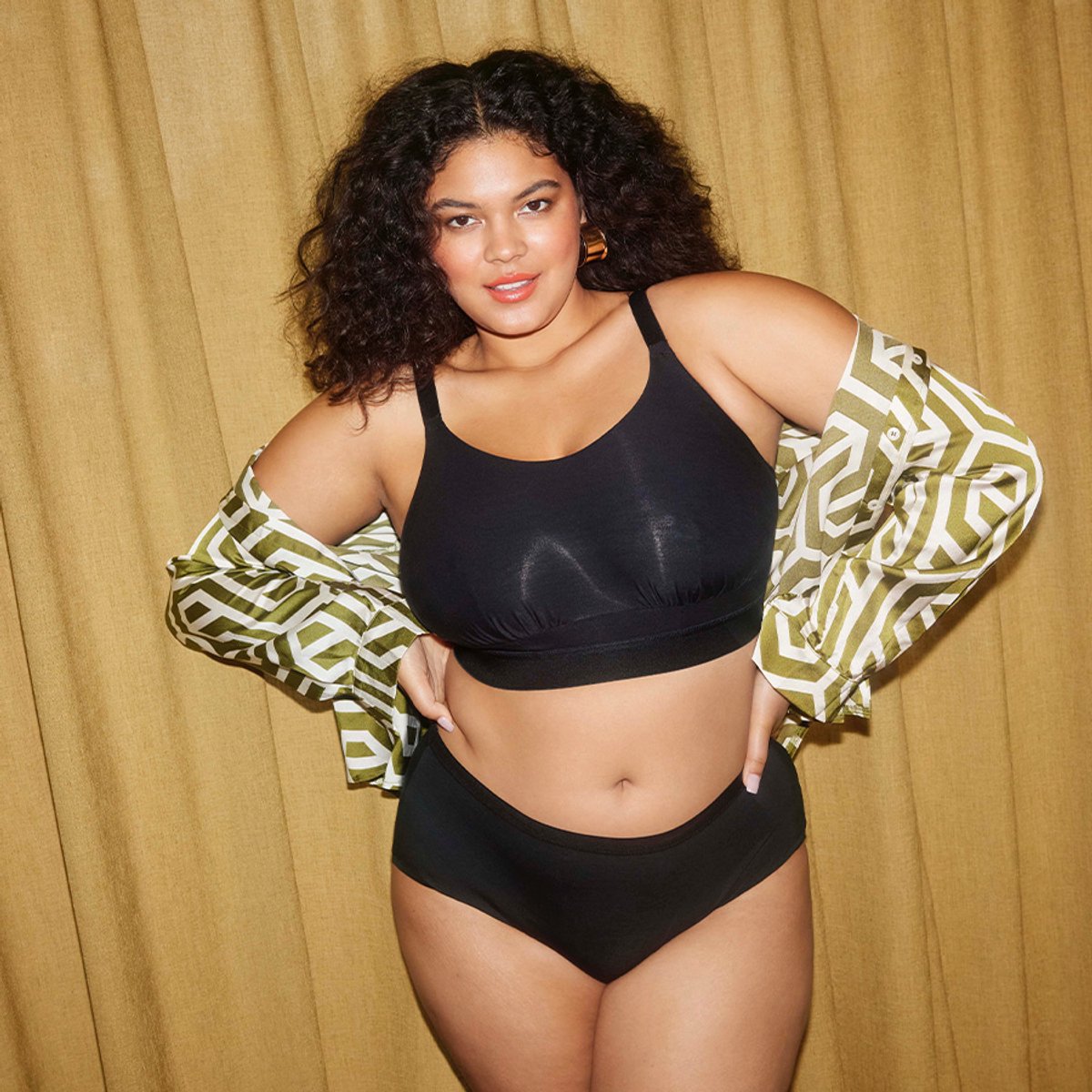 Elomi Downtime Grote Maten Bralette - Zwart - 100I/J